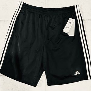 Adidas XL men black/white training shorts